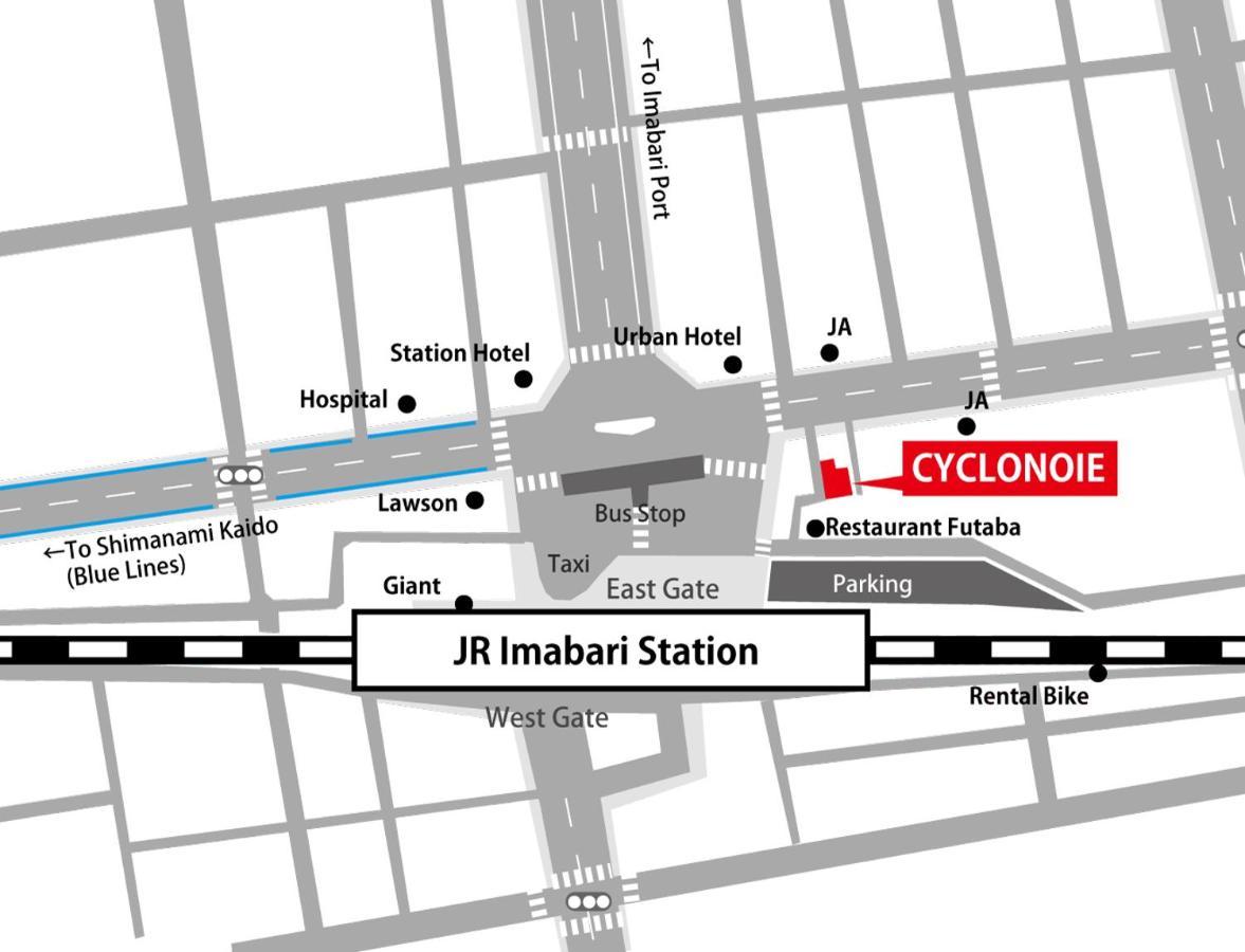Cyclo No Ie Hotell Imabari Railway Station Exteriör bild